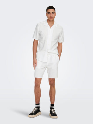 ONLY&SONS BERMUDA IN LINO 0007 COT UOMO 22024967 BGW