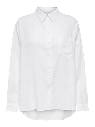 ONLY CAMICIA IN LINO TOKYO LONG SLEEVE BLEND DONNA 15259585 BGW