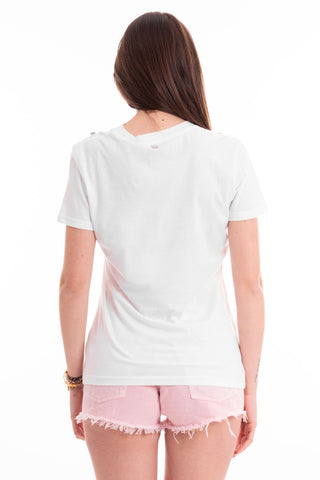MARKUP T-SHIRT IN JERSEY CON STRASS E PIETRE MW661009 BNC