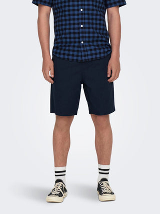 ONLY&SONS BERMUDA IN LINO 0007 COT UOMO 22024967 DKN