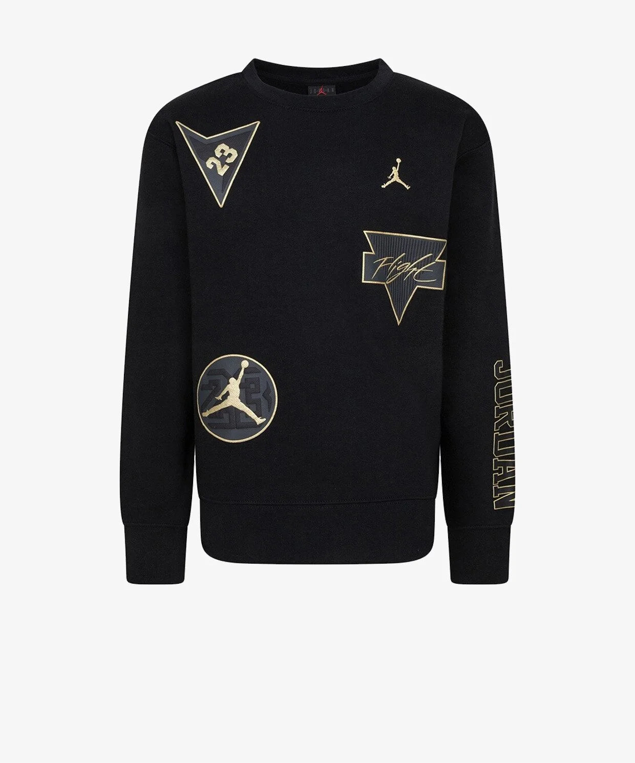 white and gold jordan sweater
