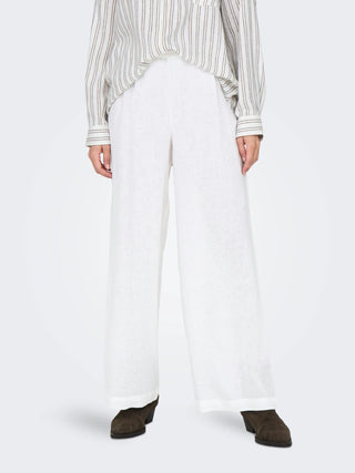 ONLY PANTALONI IN LINO TOKYO BLEND DONNA 15259590 BGW