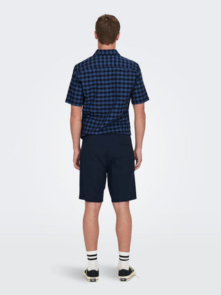 ONLY&SONS BERMUDA IN LINO 0007 COT UOMO 22024967 DKN