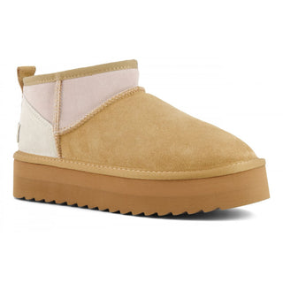 COLORS OF CALIFORNIA W PLATFORM WINTER BOOT IN SUEDE MIX YWPLA02 CAM