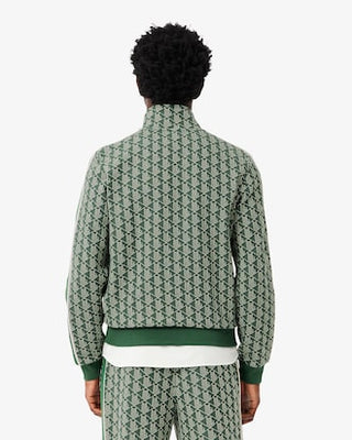 LACOSTE GIACCA DELLA TUTA LACOSTE MONOGRAM IN JACQUARD CON ZIP PARIS SH1368 D1R