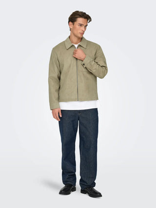 ONLY&SONS RICK GIACCA IN CAMOSCIO 22036126 EWD