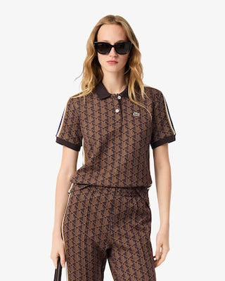 LACOSTE POLO LACOSTE SLIM FIT IN JACQUARD CON MONOGRAMMA DF3364 9I4