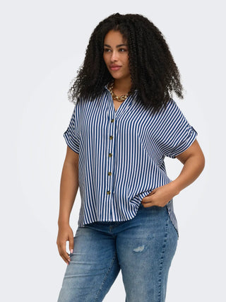 ONLY CARMAKOMA YASMIN CAMICIA RIGATA 15372772 PBW