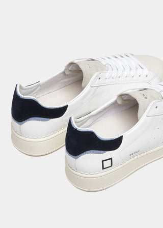DATE SCARPE BASE CALF WHITE-BLUE UOMO M401-BA-CA-WL