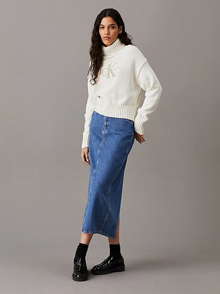CALVIN KLEIN JEANS CK LOGO CHENILLE SWEATSHIRT WOMEN J224229 YBI