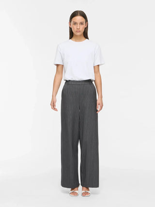 VILA VIVARONE PANTALONE GAMBA LARGA  GESSATO 14089556 DGK