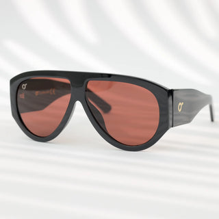 OS SUNGLASSES VENICE SUNGLASSES BLACK RED LENS OS2052-C02