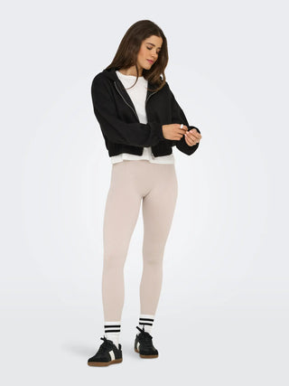 ONLY FELPA SCARLETT CON CAPPUCCIO E ZIP DONNA 15346449 BLK