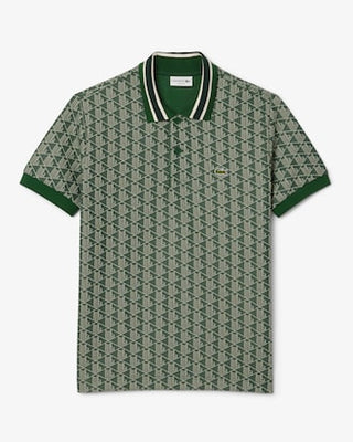 LACOSTE POLO DAL TAGLIO CLASSICO IN JACQUARD CON MONOGRAMMA DH1417 D1R