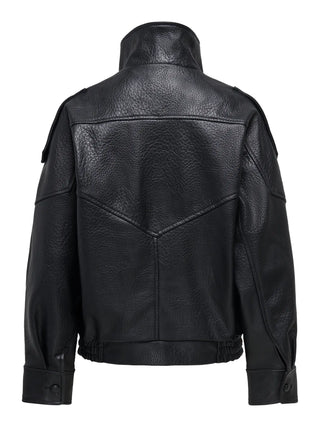 ONLY GIACCA VANI IN ECOPELLE, CHIUSURA CHIODO A COLLO ALTO 15380880 BLK