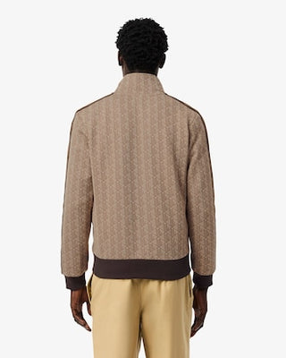 LACOSTE GIACCA DELLA TUTA LACOSTE MONOGRAM IN JACQUARD CON ZIP PARIS SH1368 6IR