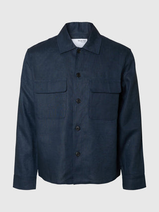 SELECTED HOMME WYATT OVERSHIRT IN LINO LOOSE 16098995 OTS