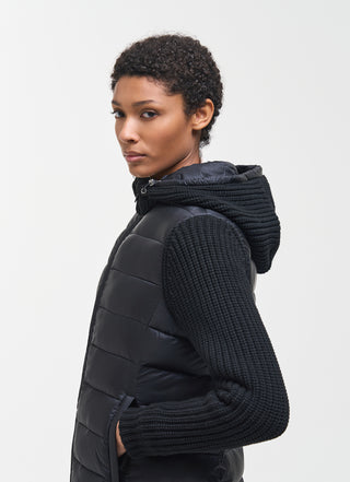 COLMAR GIACCA LUNGA IN NYLON TRAPUNTATO CON DETTAGLI IN MAGLIA 20000016 1JX 99