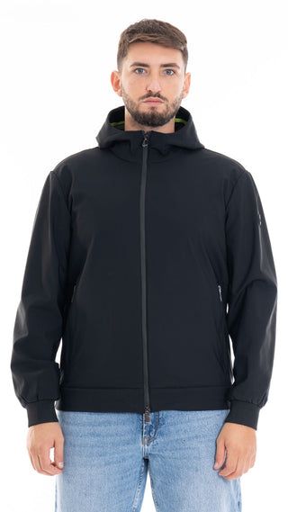 MARKUP NEOPRENE HOODED JACKET MEN MK794016 BLACK