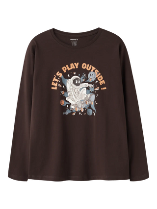 NAME IT T-SHIRT VICTORA MANICHE LUNGHE CON SPACE SKATE 13259688 CEP