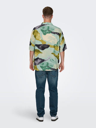 ONLY&amp;SONS LINEN SHIRT BUD LIFE SHORT SLEEVE 22028390 LMS