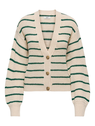 JACQUELINE DE YONG ELLEN NECK STRIPE BUTTON SWEATER WOMEN 15328338 WTG