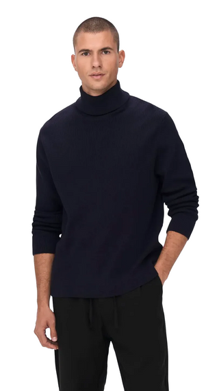 ONLY&amp;SONS PHIL HIGH NECK SWEATER MEN (DARK NAVY) 22023202 DKN