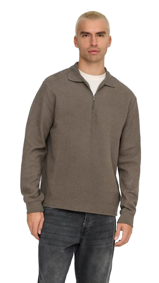 ONLY&SONS MAGLIONE TREVOR CON MEZZA ZIP UOMO
(Major Brown) 22029907 MJB