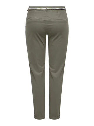 ONLY BIANA PANTALONE IN COTONE CON CINTURA 15218519 SMO