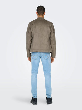 ONLY&SONS GIUBBOTTO RACER IN SUEDE UOMO 22029650 FLN