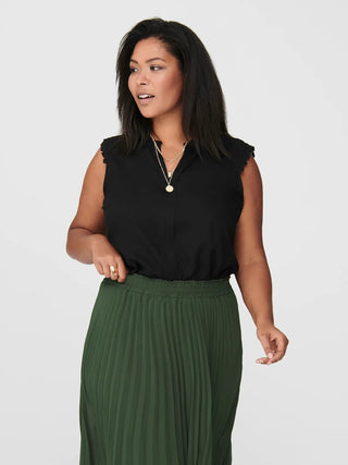 ONLY CARMAKOMA MUMI CAMICIA SMANICATA 15187018 BLK