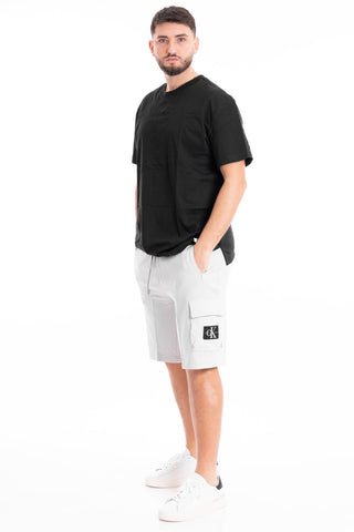 CALVIN KLEIN JEANS BERMUDA IN FELPA MONOLOGO BADGE J325132 PC8