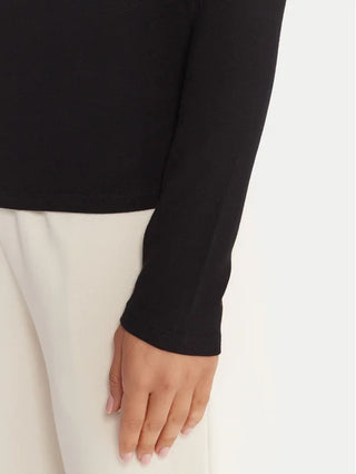 GUESS TOP ALBA COLLO ALTO MANICA LUNGA DONNA V5BP10KCBF1 JBLK