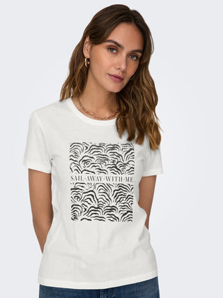 JACQUELINE DE YONG T-SHIRT MICHIGAN LIFE SHORT SLEEVE PRINT DONNA 15311702 CDP