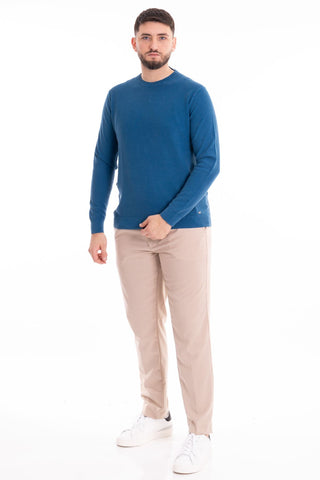 MARKUP CREW NECK LONG SLEEVE SWEATER RICE POINT MK690012 BLT