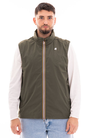 K-WAY SLEEVELESS JACKET VALEN STRETCH NYLON JERSEY MEN K3131JW H11