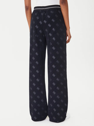 GUESS PANTALONE DI TUTA PAULINA A GAMBA LARGA DONNA V5BB00K1902 JBLK