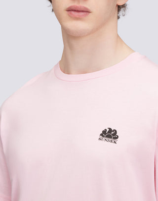 SUNDEK T-SHIRT IN JERSEY DI COTONE CON LOGO SUL DAVANTI E STAMPA SUL RETRO UOMO M673TEJ7800 53200