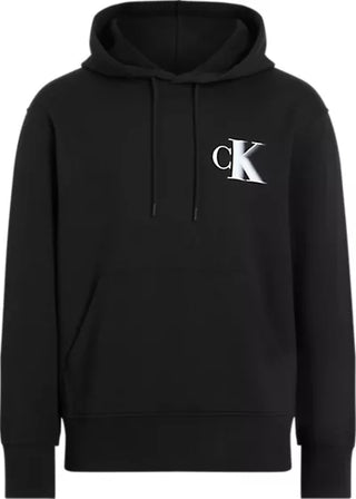CALVIN KLEIN JEANS FELPA CON CAPPUCCIO CON LOGO CK UOMO J327476 BEH