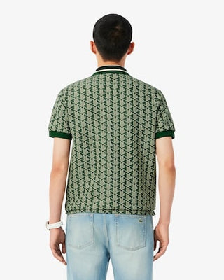 LACOSTE POLO DAL TAGLIO CLASSICO IN JACQUARD CON MONOGRAMMA DH1417 D1R