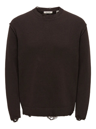 ONLY&SONS TUNE MAGLIONE CON ROTTURE RELAXED FIT 22034238 CFB