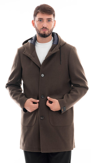 MARKUP PARKA LUNGO CON CAPPUCCIO E BOTTONI UOMO MK794619 MLR