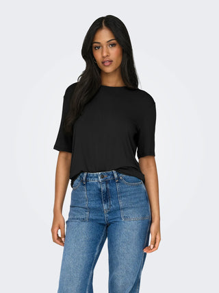 JACQUELINE DE YONG T-SHIRT MILA MANICA LUNGA 15364517  BLK