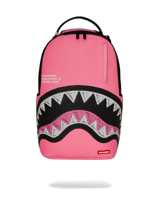 SPRAYGROUND SHARK CENTRAL PINK EMBROIDEDRED SHARK   ZAINO B9630