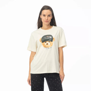 GUESS T-SHIRT TEDDY BEAR HAT DONNA V5BI09I3Z14 G1O6
