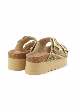 COLORS OF CALIFORNIA SANDALO PLATFORM IN RAFIA CON DOPPIA FIBIA BES500 NAT