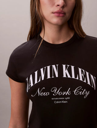 CALVIN KLEIN JEANS T-SHIRT GRAPHIC CON LOGO GRANDE CK DONNA LV047F815G UB1