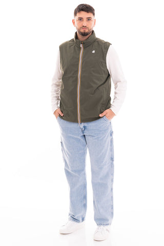 K-WAY SLEEVELESS JACKET VALEN STRETCH NYLON JERSEY MEN K3131JW H11