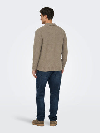 ONLY&SONS POLO DALE A MANICHE LUNGHE 22033324 WLT