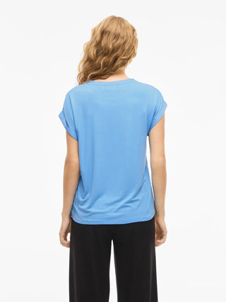 VILA ELLETTE T-SHIRT SATINATA DONNA 14059563 ALA
